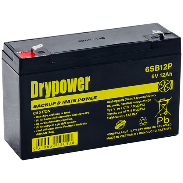 美国DRYPOWER蓄电池12GB50C 12V50AH工业储能UPS电源原装进口现货
