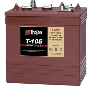 进口货源美国邱健Trojan蓄电池T-605动力电池6V210AH深循环蓄电池