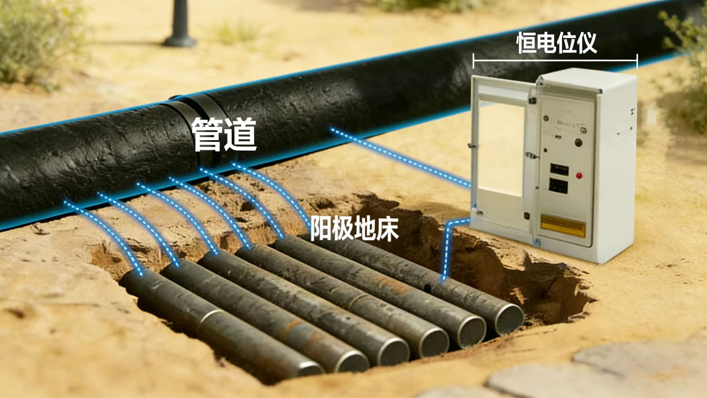 奥科参比电极+测试桩+恒电位仪 阴极保护配套全系列，筑牢金属防腐防线