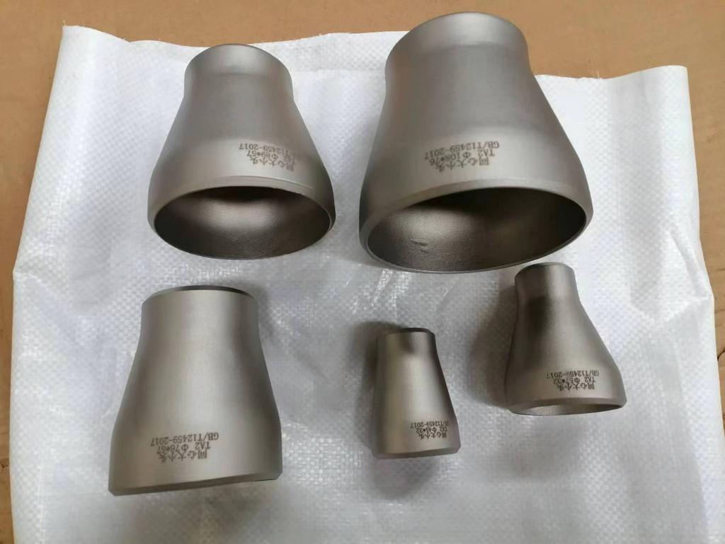 宝鸡源头厂家钛材直供TA2钛异径管 高精度喷砂表面钛大小头