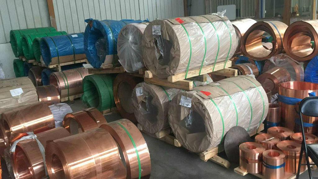 嘉兴T2/T2M/T2Y紫铜带磷铜带紫铜皮紫铜片超窄铜条接地铜带止水铜带