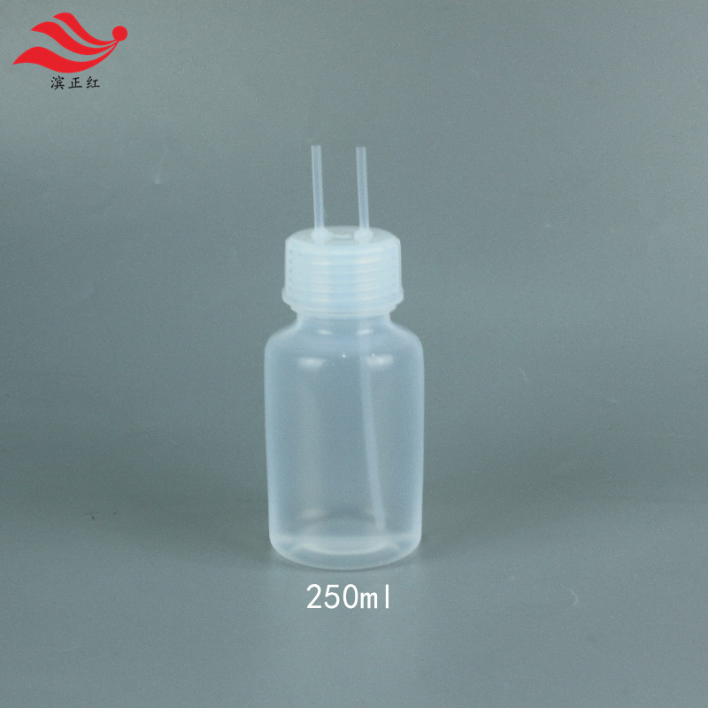 PFA洗气瓶1000ml吸收瓶特氟龙透明反应瓶带过滤球鼓泡瓶1L