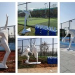 安康体育公园-球场奔跑者 人物雕塑摆件