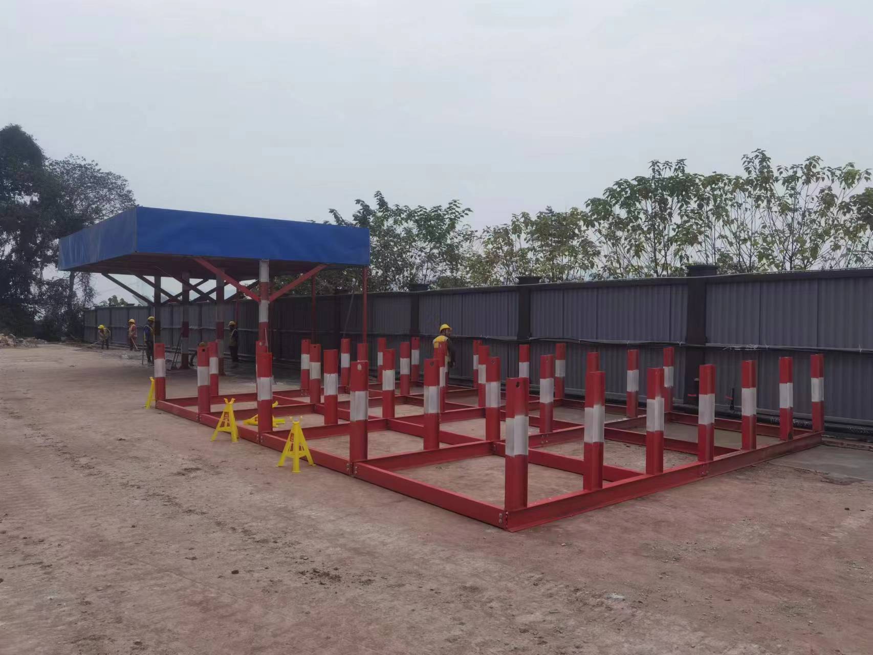 建筑工地钢筋放置架 原材料堆放架 定型化钢筋摆放架放架