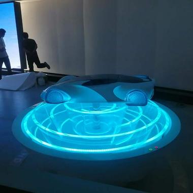 银川科技展厅 展示不锈钢汽车雕塑 灯光雕塑定制