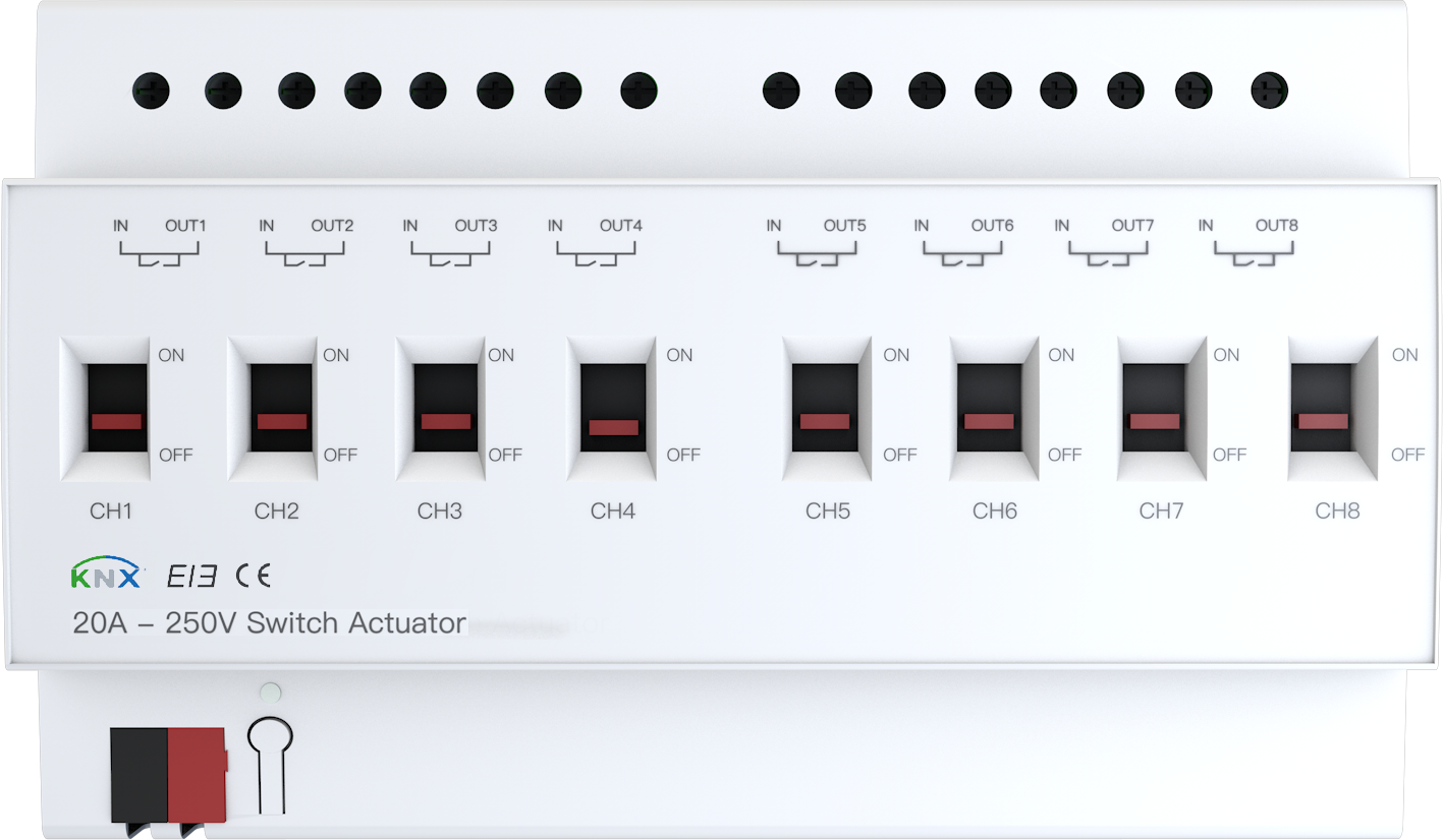 4路开关控制模块-智能灯光照明控制系统-KNX总线通讯协议