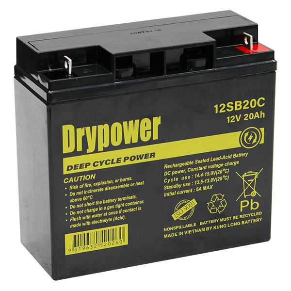 美国DRYPOWER蓄电池12GB50C 12V50AH工业储能UPS电源原装进口现货