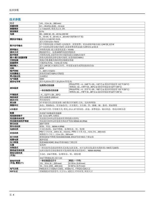 美国Badger Meter电磁流量计-M4000