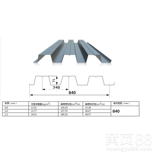 中卫YXB51-342-1025压型钢板规格