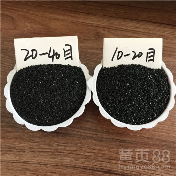 大量供应黑色石英砂亮黑砂金刚砂耐磨地坪喷砂除锈鱼缸装饰