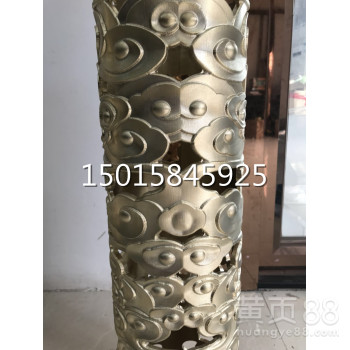 纯铜雕刻镂空祥云圆柱佛山鑫踏纯铜雕刻加工厂家