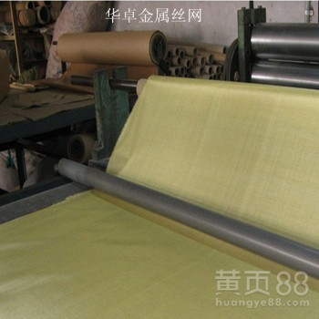 河北铜丝网厂家供应墙面屏蔽网1.6米宽25目黄铜筛网