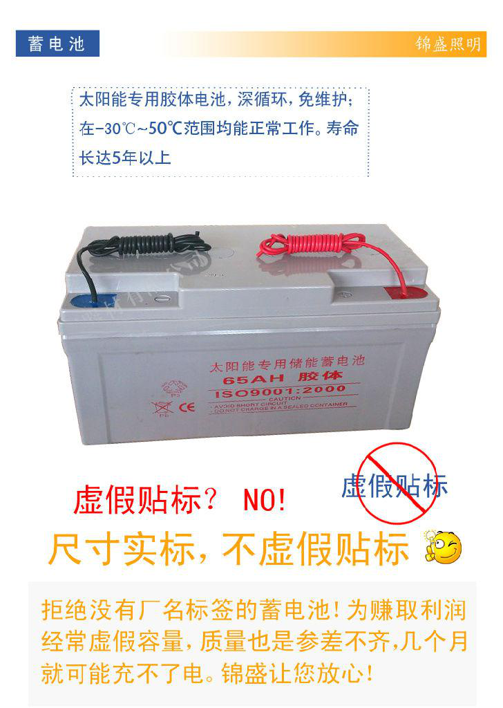 太阳能路灯专用蓄电池 60AH 80AH 100AH 120AH 150AH 200AH 免维护 足容量