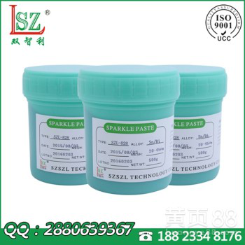 厂家直供无铅锡膏,Sn42Bi58低温锡膏熔点138℃