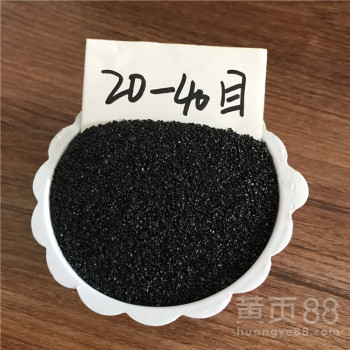 大量供应黑色石英砂亮黑砂金刚砂耐磨地坪喷砂除锈鱼缸装饰