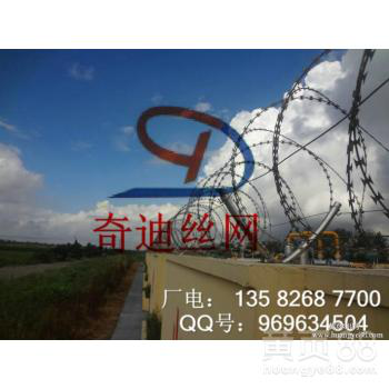 深圳304刀片刺绳施工方法、广州不锈钢刀片刺绳V字架安装