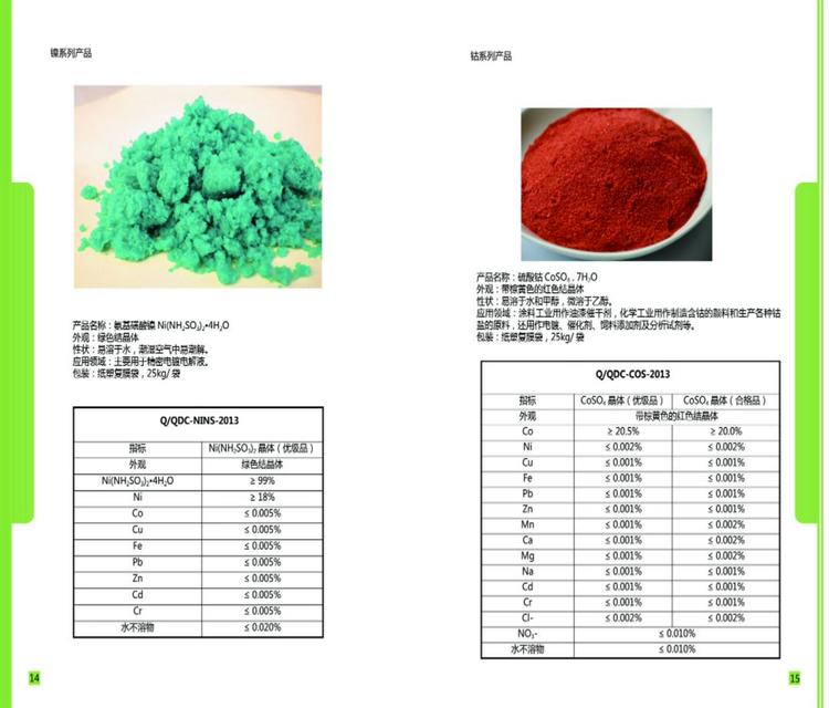 
                        高优质钴系列产品：硫酸钴
                    