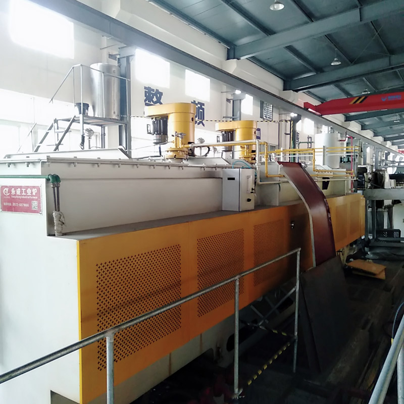 
                        长兴永成75kw汽车弹簧配件热处理网带炉 弹簧淬火生产线
                    