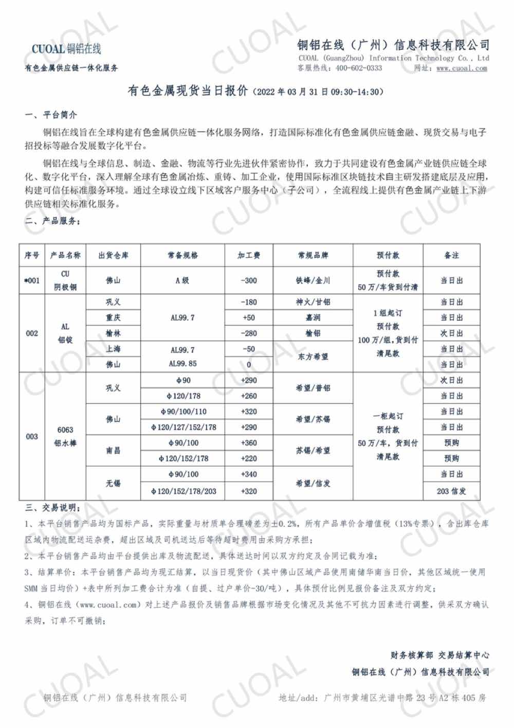 3.31报价 节前下单合适